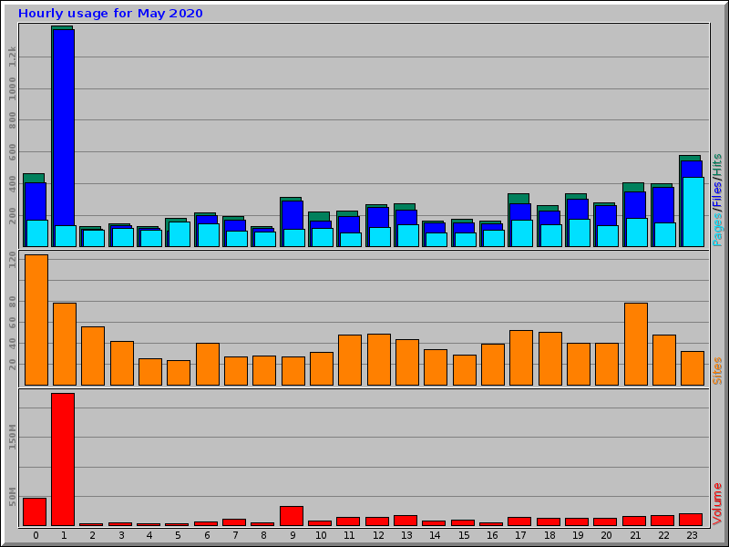 Hourly usage for May 2020