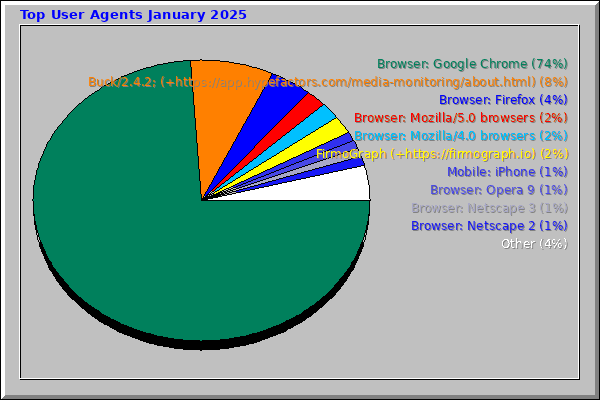 Top User Agents January 2025