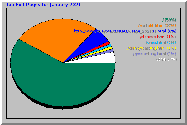 Top Exit Pages for January 2021