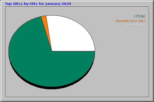 Top URLs by Hits for January 2020