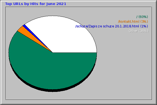 Top URLs by Hits for June 2021