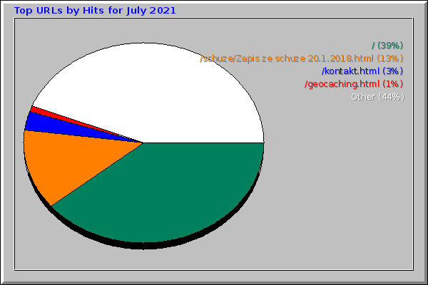 Top URLs by Hits for July 2021