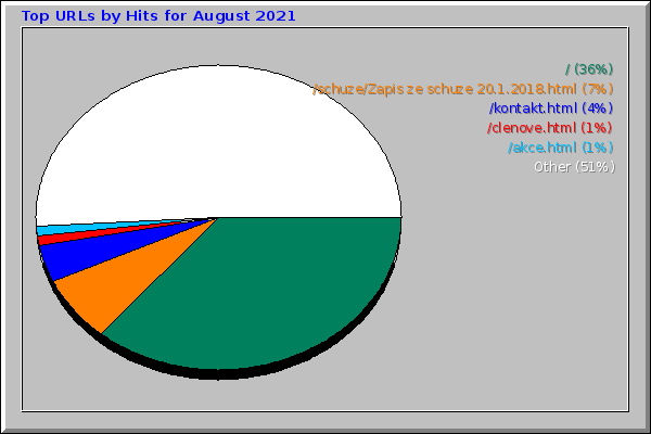 Top URLs by Hits for August 2021