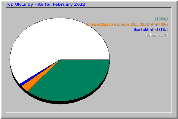 Top URLs by Hits for February 2022