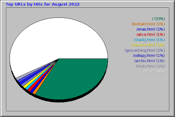 Top URLs by Hits for August 2022