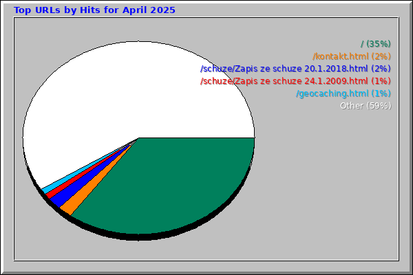 Top URLs by Hits for April 2025