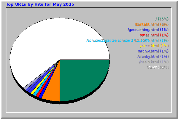 Top URLs by Hits for May 2025