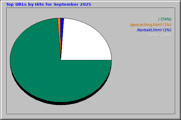 Top URLs by Hits for September 2025