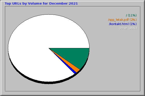 Top URLs by Volume for December 2021